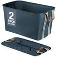 thumbnail image 1 of Collapsible Laundry Basket LUXE (300D) - Navy Noir/Cream (2PK), 1 of 8