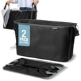 thumbnail image 1 of CleverMade Collapsible Laundry Baskets 2PK - 60L (16 Gal) Midnight Black/Shadow Gray, 1 of 9