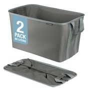 CleverMade Collapsible Laundry Baskets 2PK - 60L (16 Gal) Shadow Gray/Stone Gray