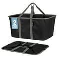 thumbnail image 1 of CleverMade Collapsible Laundry Tote 2PK - 50L (13 Gal) Midnight Black/Shadow Gray, 1 of 8