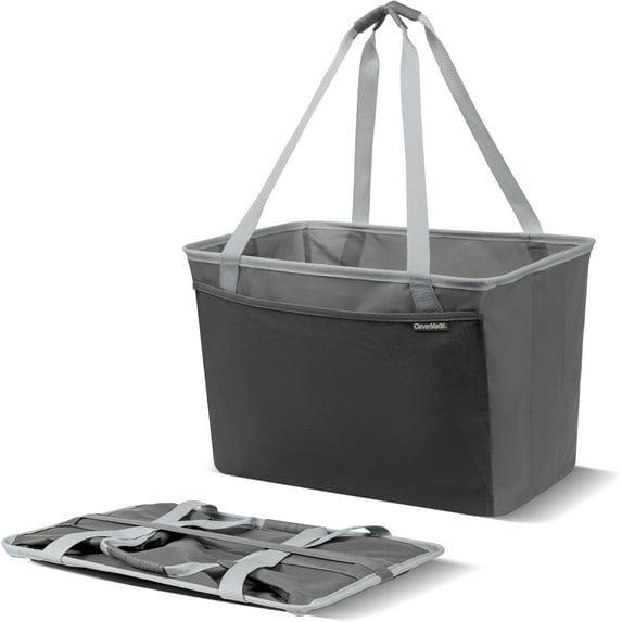 CleverMade Collapsible Laundry Tote MAX - Shadow Gray/Stone Gray (1PK)