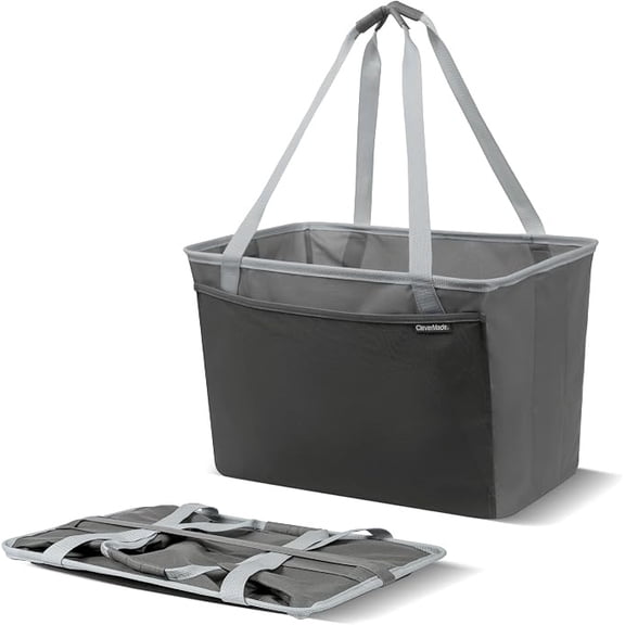 CleverMade Collapsible Laundry Tote MAX - Shadow Gray/Stone Gray (2PK)