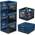 thumbnail image 1 of CleverMade Collapsible Milk Crates for Storage Heavy Duty Plastic Crates, 3PK, 1 of 10