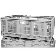 CleverMade Collapsible Pro-Grade Storage Crate, 12 Gal Grey, 3 Pack