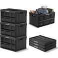 thumbnail interactive-video image 1 of CleverMade Collapsible Storage Bin (No Lid), 46L (12 Gal), Obsidian, 3PK, 1 of 12