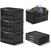 CleverMade Collapsible Storage Bin (No Lid), 46L (12 Gal), Obsidian, 3PK