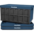 thumbnail image 1 of CleverMade Collapsible Storage Bin 46L Stackable With Lid, Ocean 3 Pack, 1 of 9