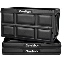 CleverMade Collapsible Storage Bin, No Lid, 16 Gal, Obsidian, 3 Pack