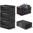 thumbnail image 1 of CleverMade Collapsible Storage Bin 62L Stackable, Obsidian 3 Pack, 1 of 10
