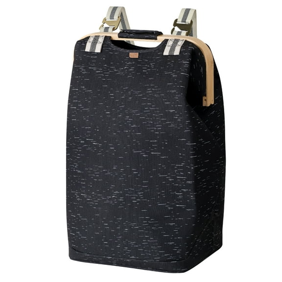 CleverMade Laundry Backpack Luxe Birch with Bamboo Rim and Eco-Friendly Materials