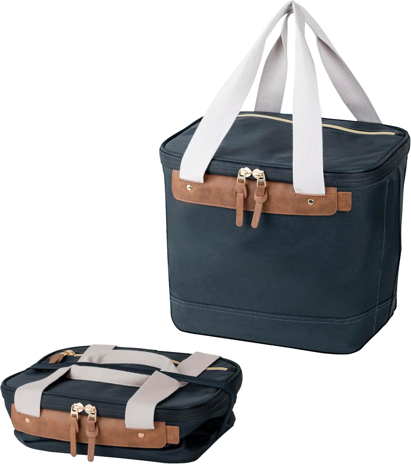 CleverMade Malibu LUXE Collapsible Cooler, 18 Can (25 lbs) - Leeward Navy