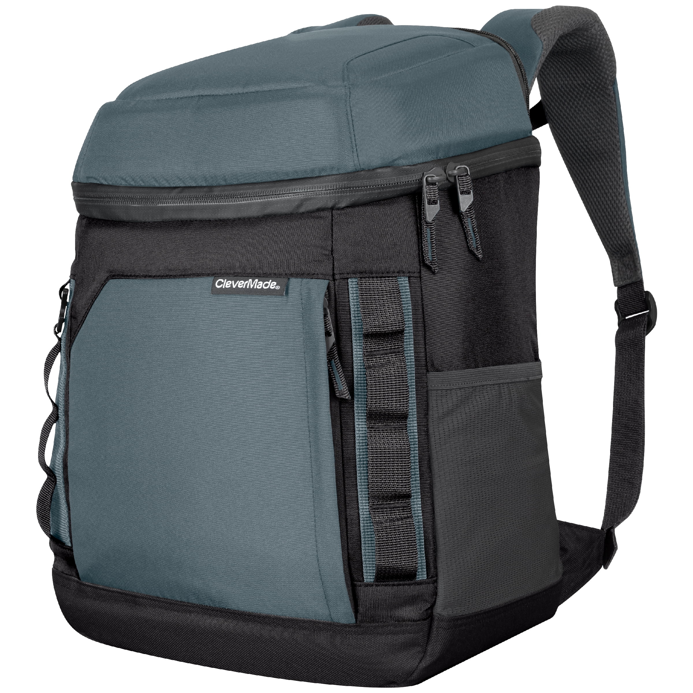 CleverMade Pacifica Backpack Cooler, 24 Can, Charcoal/Dusty Teal