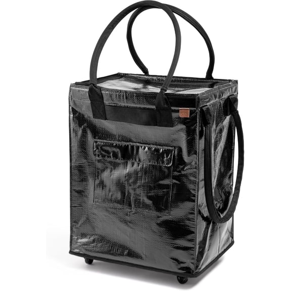 CleverMade Rolling Laundry Hauler - 90L - Black (1PK)