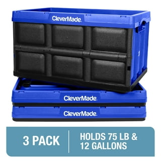 Clevermade Set of (2) 62-Liter Collapsible Crates w/ Lids on QVC