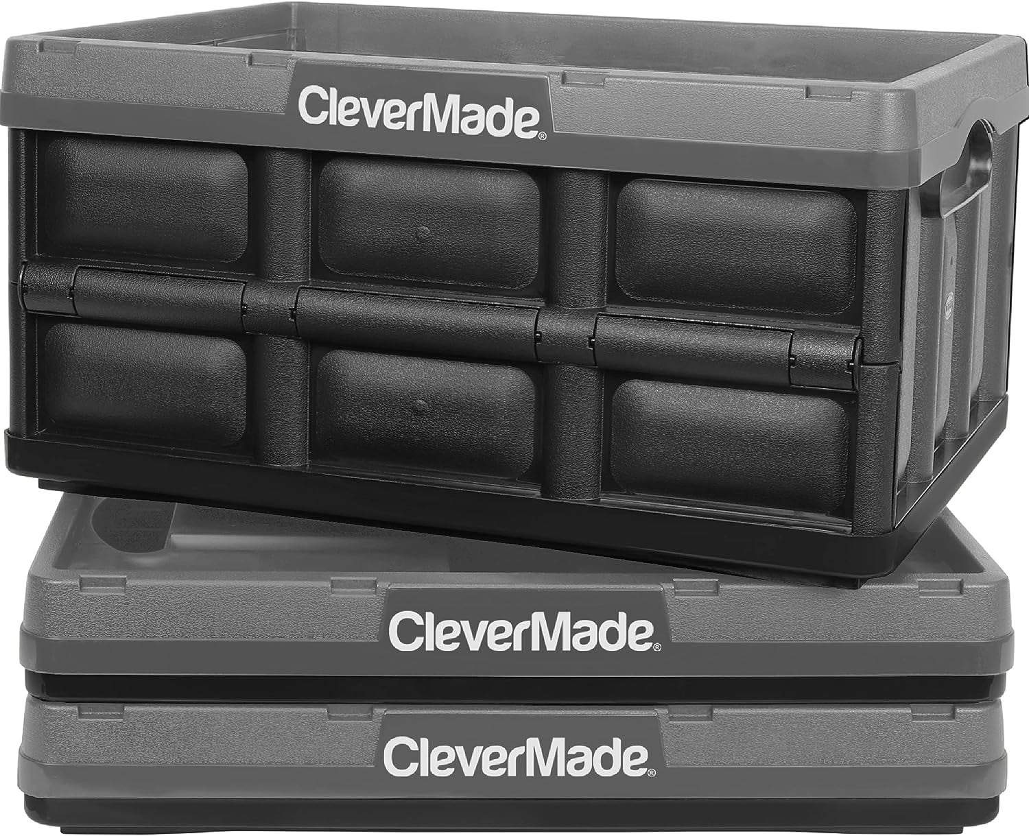 Clevermade 3pk Collapsible Storage Bin 46L No Lid