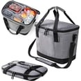 thumbnail image 1 of CleverMade Tahoe Medium Portable Cooler Bag, Leakproof Insulated Soft Cooler, Heather Cool Gray/Midnight Black, 1 of 10