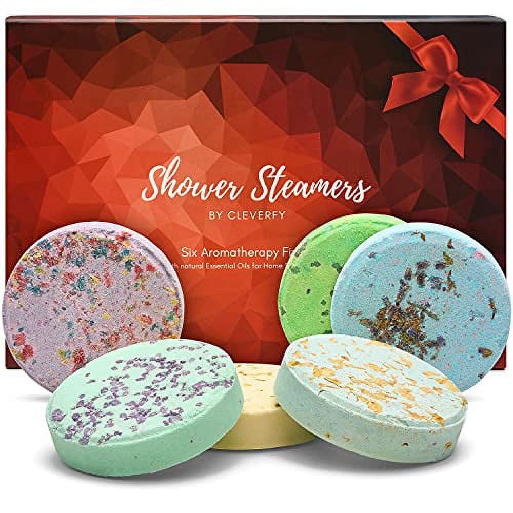 Cleverfy Aromatherapy Shower Steamers Variety Pack of 6 Shower Bombs