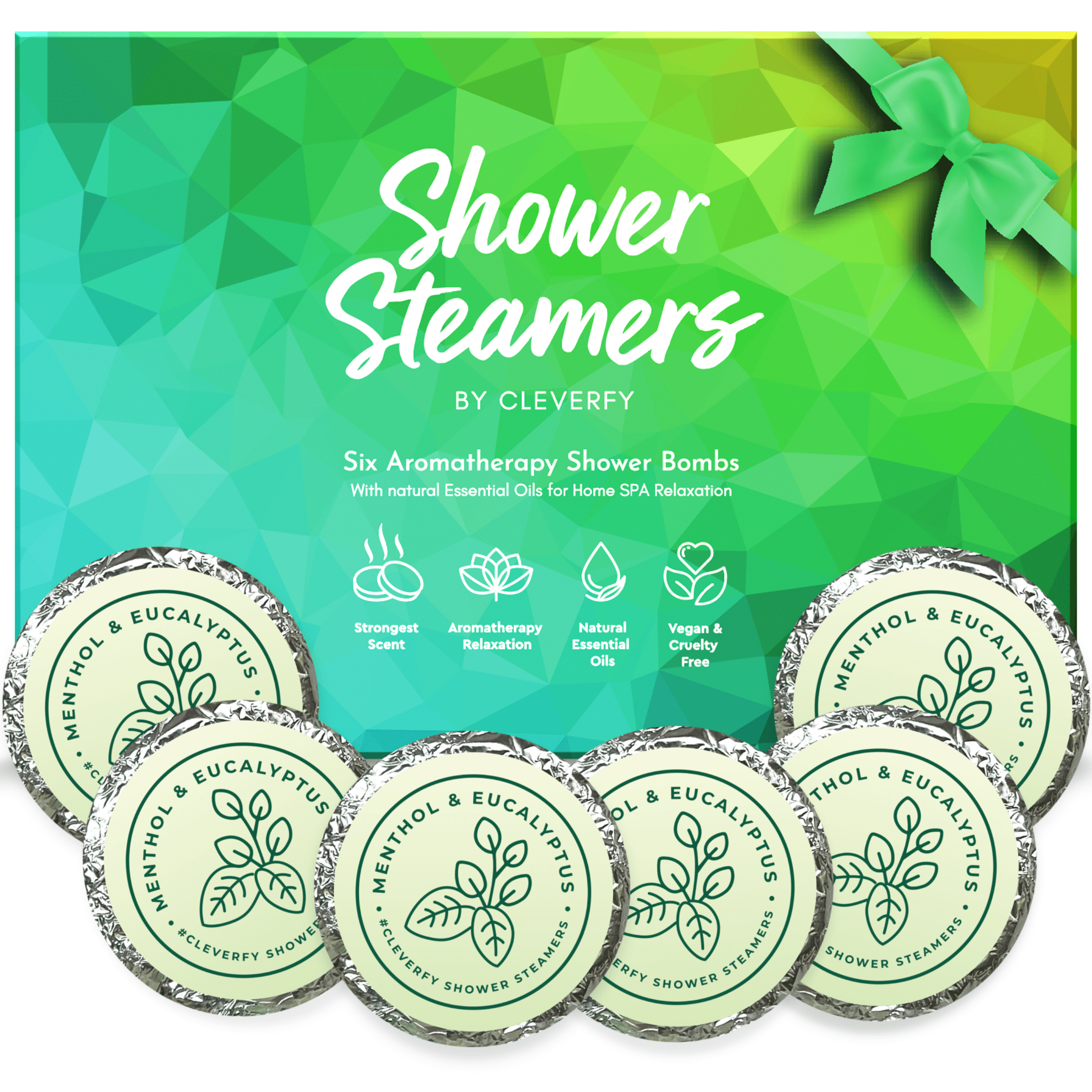 Cleverfy Eucalyptus Shower Steamers for Sinus Relief and Colds