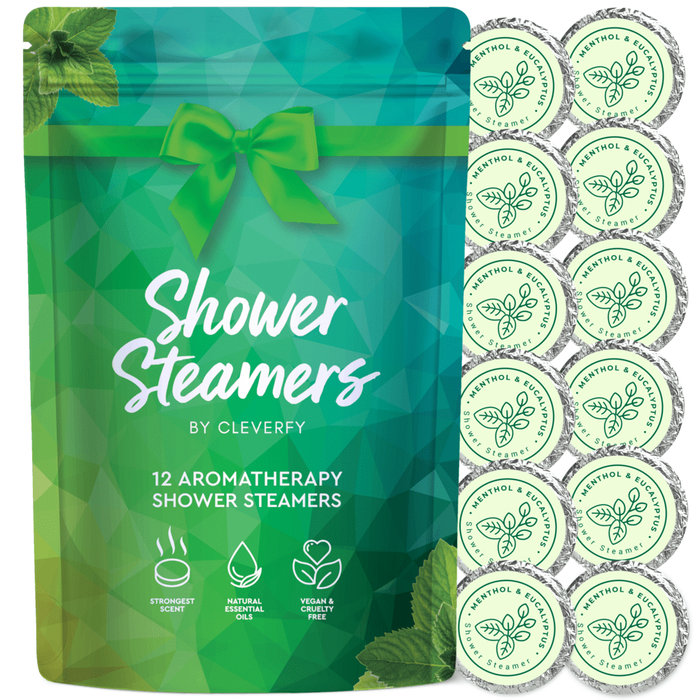 Cleverfy Eucalyptus Shower Steamers for Sinus Relief and Colds. Self