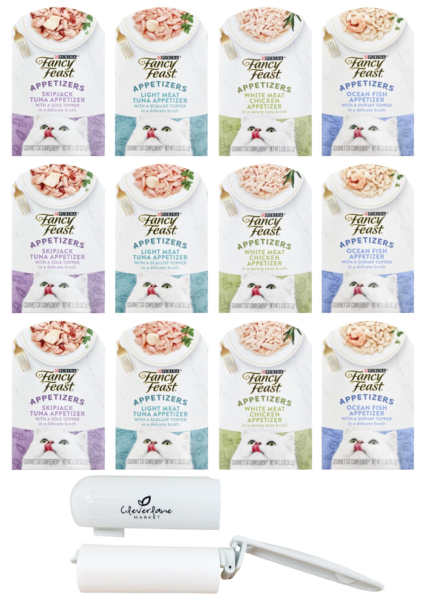 Purina Fancy Feast Appetizers Wet Cat Food in Broths Variety Pack