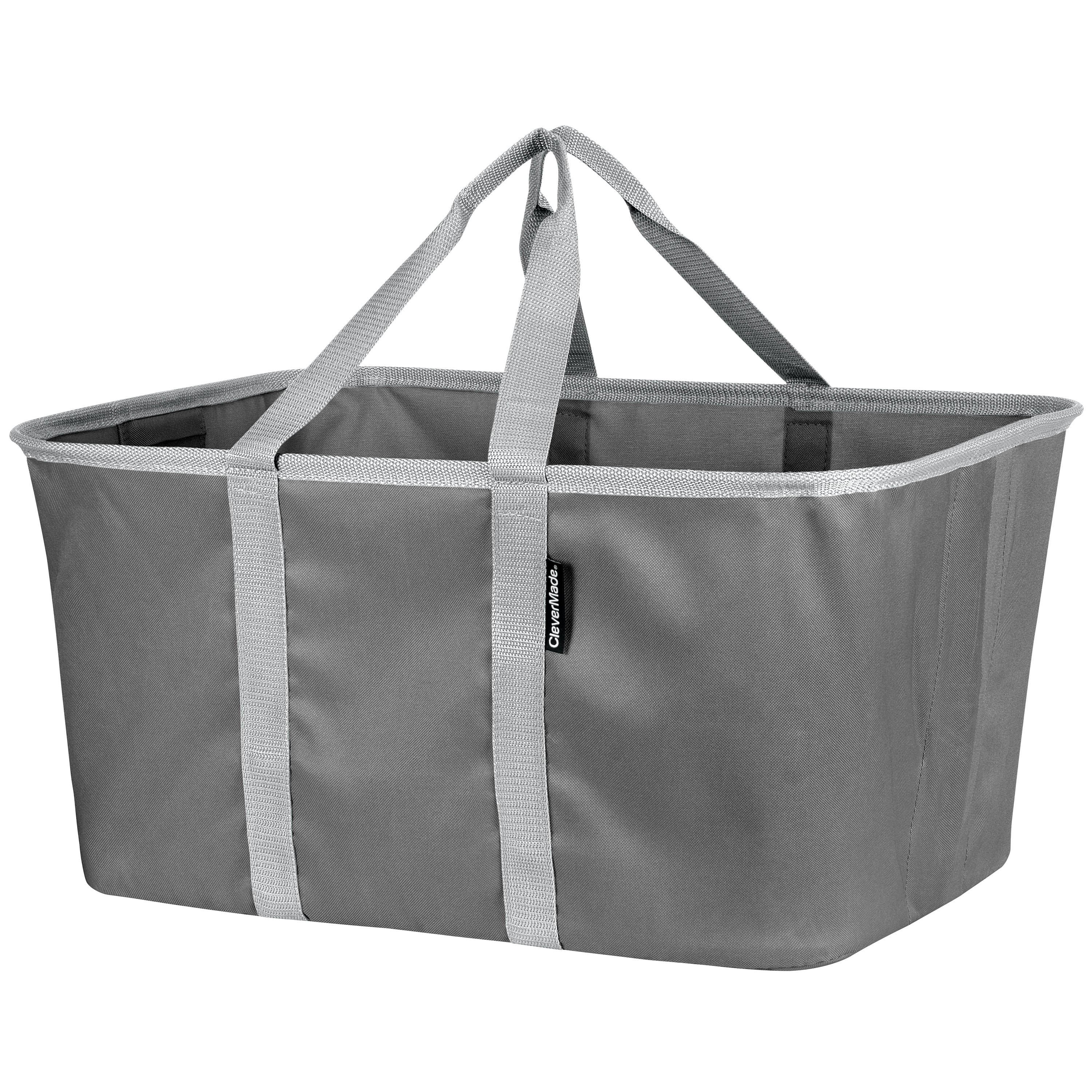 Clevermade Collapsible Fabric 2Pack Laundry Basket Tote, Charcoal