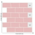 thumbnail image 1 of Clevermosaics 12*12 inch Self Adhesive Peel and Stick Backsplash Vinyl Pink Subway Tiles - 10 Sheet, 1 of 8