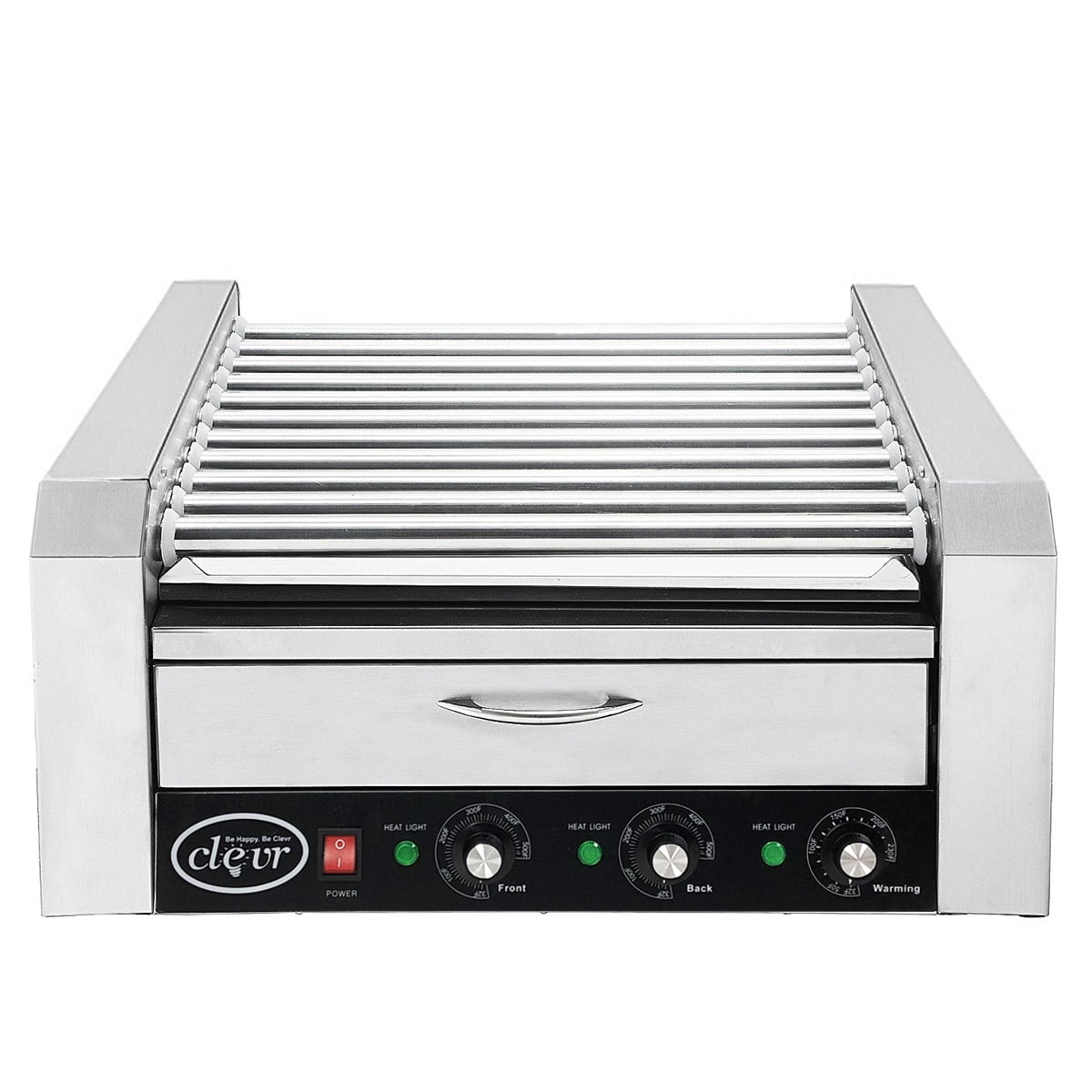 Clevr Commercial Roller Hot Dog Roller Cooker, 30 Hot Dog Grill and