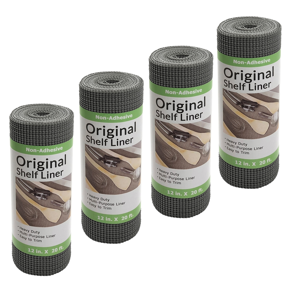 Clevr Original 12 in. x 20 ft. Non-Adhesive Shelf Liner, Grip Material