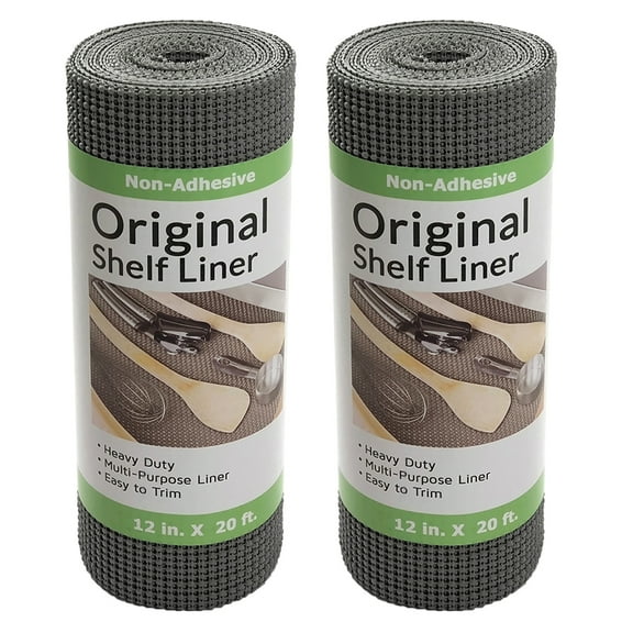 Clevr Original 12 in. x 20 ft. Non-Adhesive Shelf Liner, Grip Material