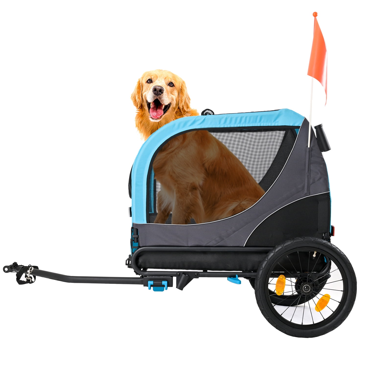 ClevrPlus  2-in-1 Pet Bike Trailer & Large Foldable Dog Stroller Pet Cart