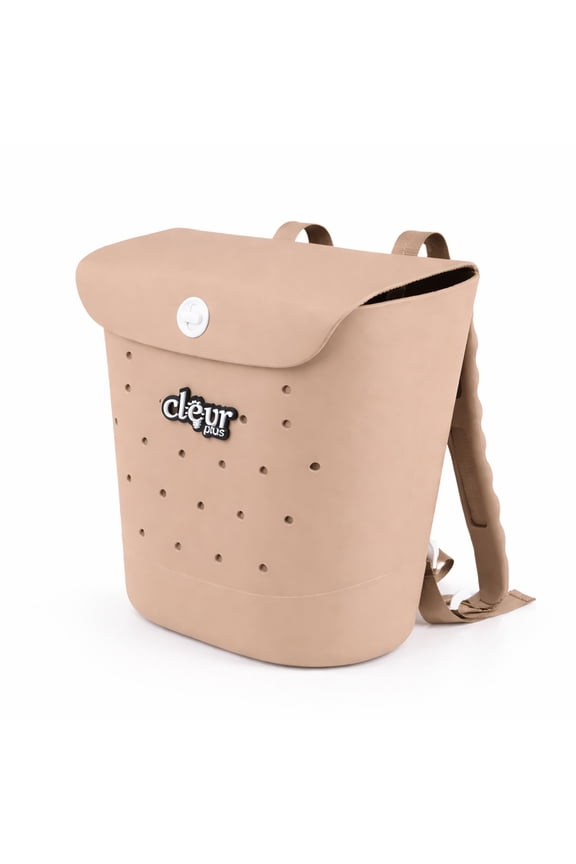 Convertible Beach Tote Backpack, Brown – Waterproof EVA Beach Bag with