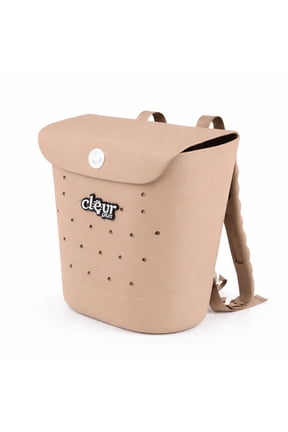 Convertible Beach Tote Backpack, Brown – Waterproof EVA Beach Bag with