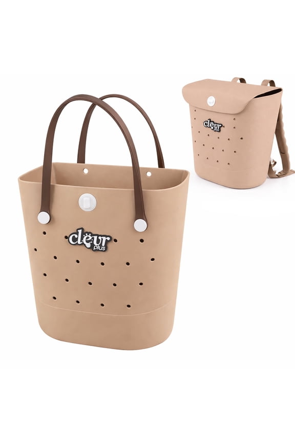 Convertible Beach Tote Backpack, Brown – Unisex
