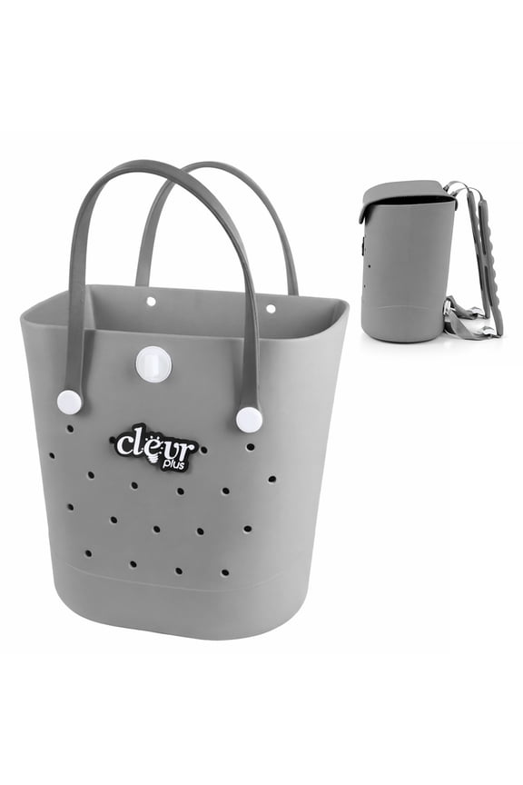 Convertible Beach Tote Backpack, Grey  Waterproof EVA Beach Bag with