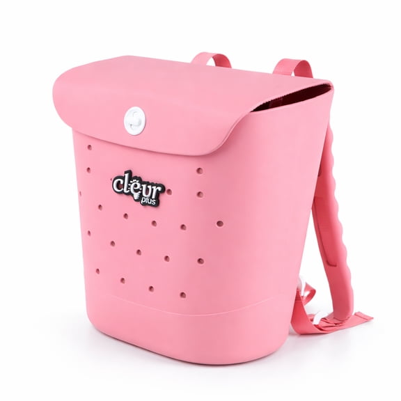 ClevrPlus Convertible Beach Tote Backpack, Pink  Waterproof EVA Beach Bag with