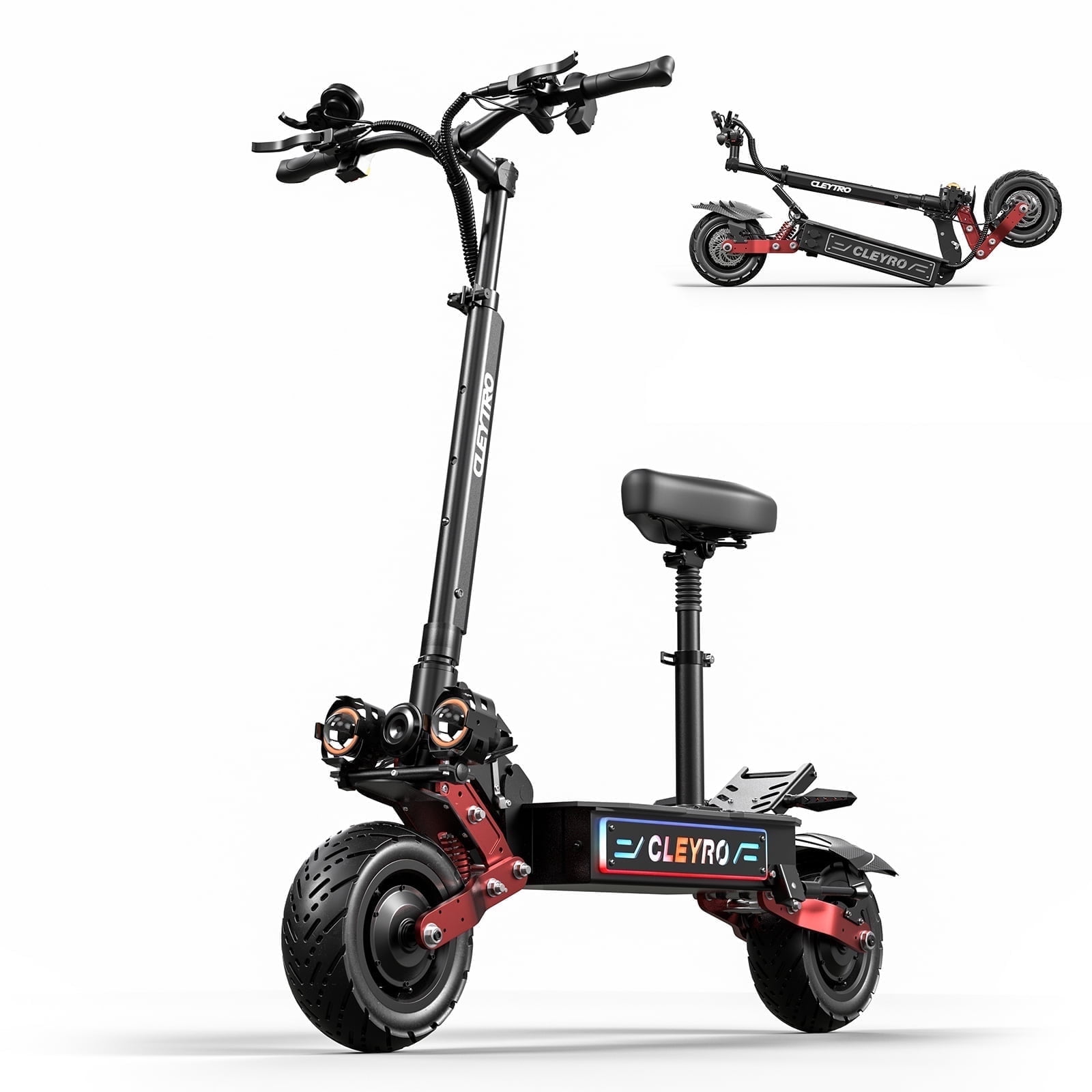 Cleytro 6000W Adult Electric Scooter, 11-Inch, Foldable, 60V 33AH