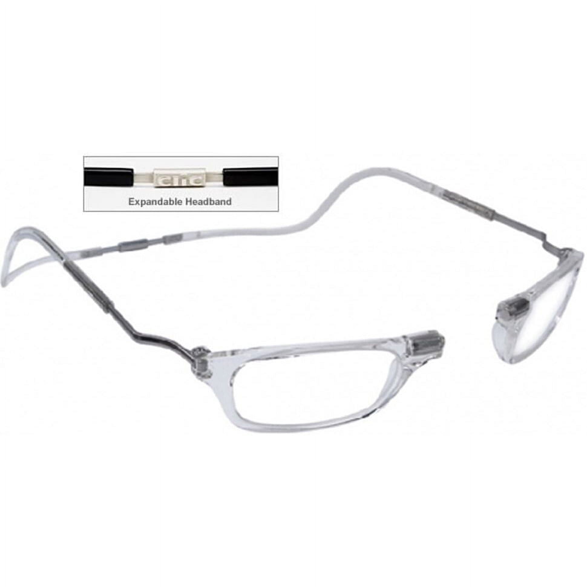 CliC Original XXL +2.50 Reading Glasses Clear Frame Clear Lenses Size