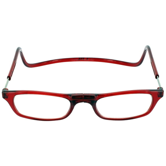 CliC Reader Single Vision Half Frame, Red, + 3.00