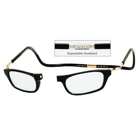 CliC Reader Single Vision XXL Frame, Black, + 2.00