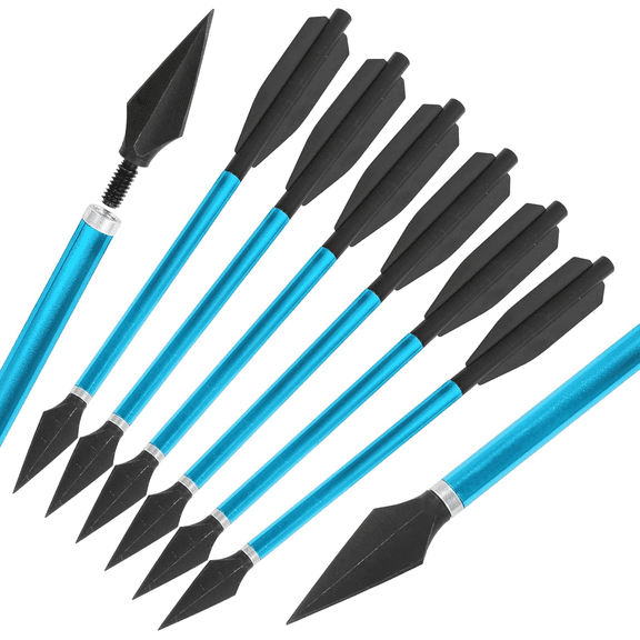 Clianle 6.7" Mini Aluminium Crossbow Arrows for Hunting with Removable Hunting Broadheads for Field Hunting Target Practice Outdoor Small Hunting Game12 Pack