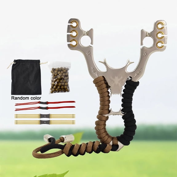 Clianle Alloy Hunting Slingshot, Professional Shooting Slingshot, Rubber Band, Mud Ball