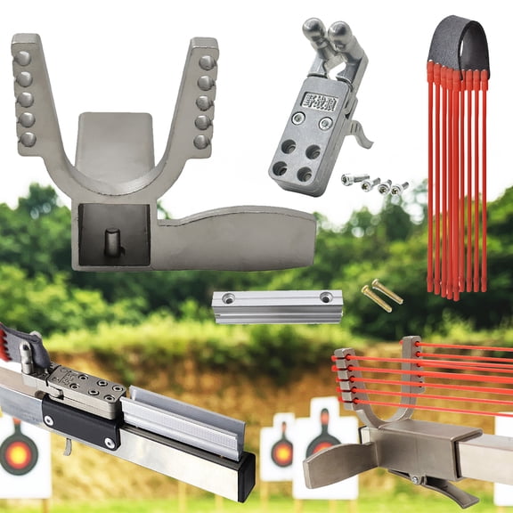 Clianle Hunting Slingshot Rifle Slingshot Release Device DIY Set, High-speed Slingshot Strong Spring Composite Accessories