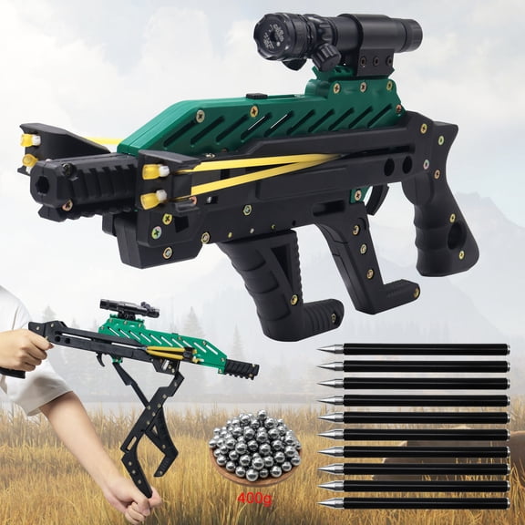 Clianle Multi-function Slingshot Crossbow, Suitable for Outdoor Entertainment, Shooting and Hunting