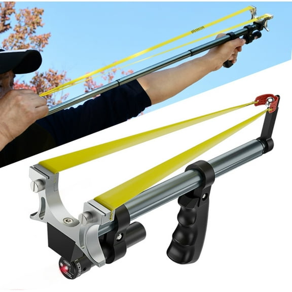 Clianle Portable Wilderness Hunting Shooting Slingshot with Adjustable Length