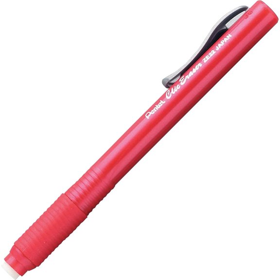 Clic Retractable Eraser, Refillable, Red Barrel (PENZE22B)