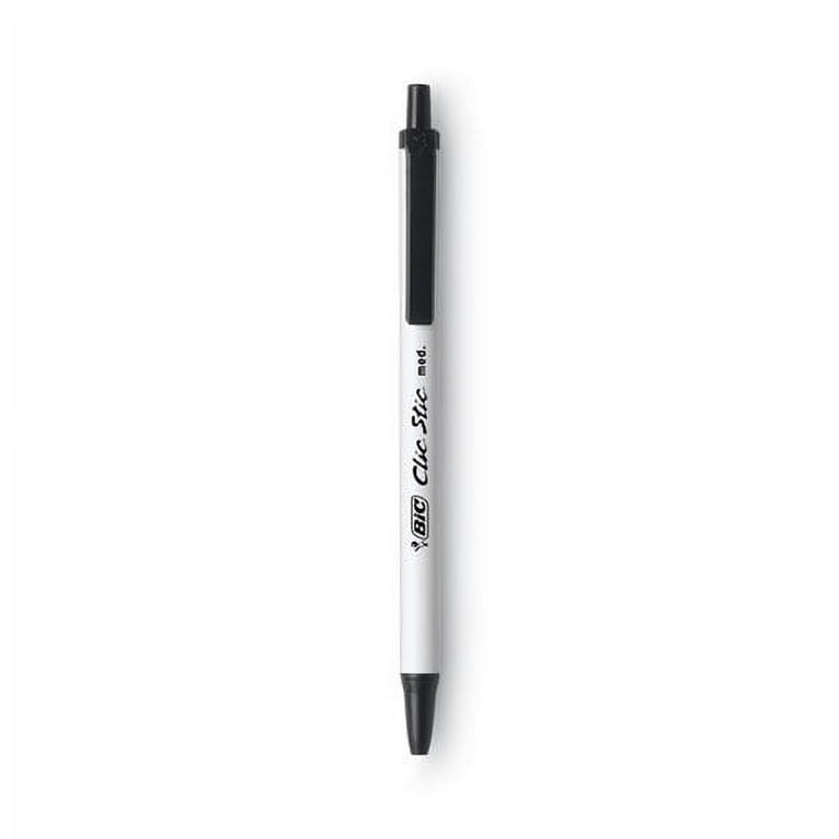 Clic Stic Ballpoint Pen Value Pack, Retractable, Medium 1 mm, Black Ink, White Barrel, 24/Pack Clic Stic Ballpoint Pen Value Pack, Retractable, Medium 1 mm, Black Ink, White Barrel, 24/Pack