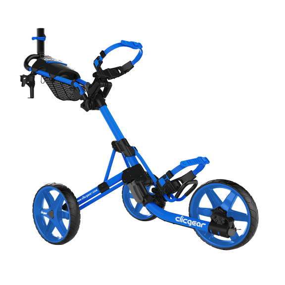 Clicgear Cart Model 4.0 Golf Push Cart | 3-Wheel Folding Collapsible Trolley (Blue)