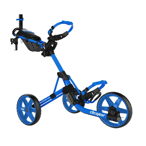 Clicgear Model 4.0 Golf Push Cart, 3-Wheel Foldable Walking Golf Cart (Blue)