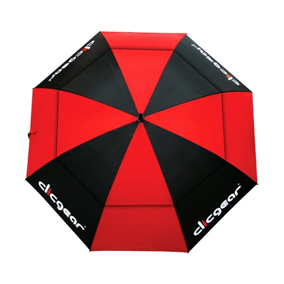 Clicgear Double-Canopy 68 Wind Resistant Umbrella for Sun and Rain (Red)