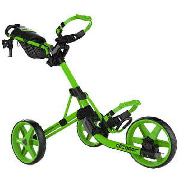 Clicgear Model 4.0 Golf Push Cart, 3-Wheel Foldable Walking Golf Cart (Lime)